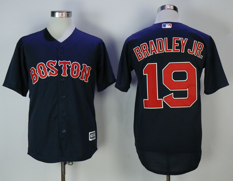 Red Sox 19 Jackie Bradley Jr. Navy Cool Base Jersey