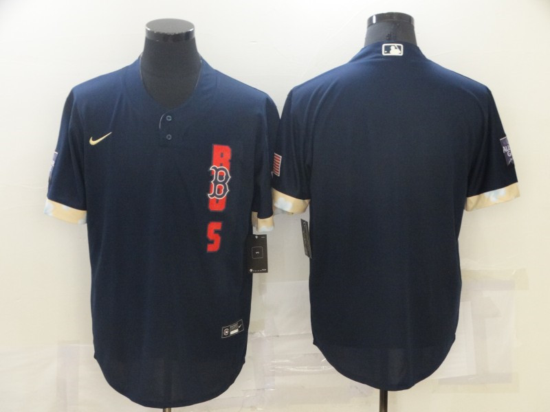 Red Sox Blank Navy Nike 2021 MLB All Star Cool Base Jersey