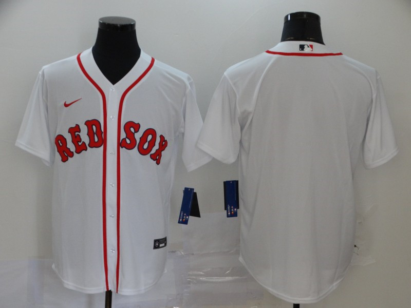 Red Sox Blank White 2020 Nike Cool Base Jersey
