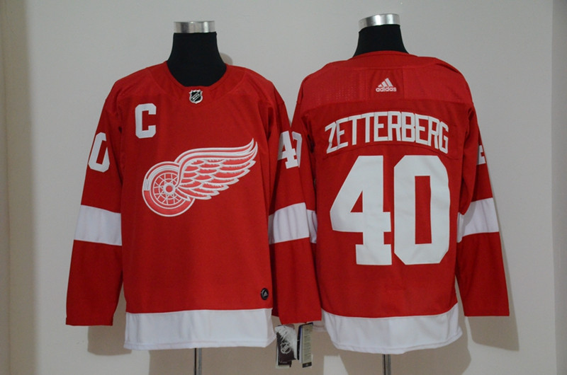 Red Wings 40 Henrik Zetterberg Red  Jersey