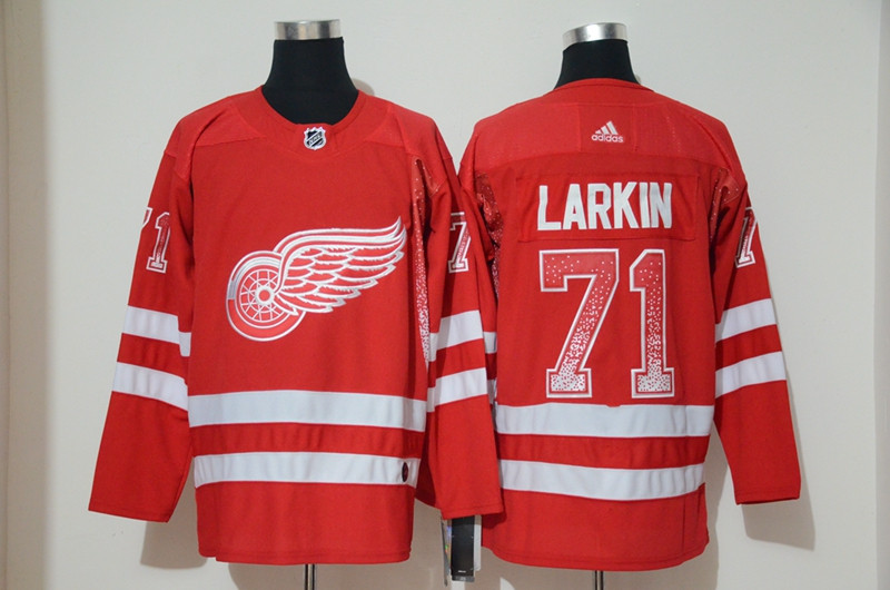 Red Wings 71 Dylan Larkin Red Drift Fashion  Jersey