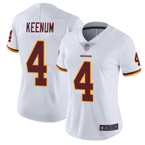 Redskins 4 Case Keenum White Women Vapor Untouchable Limited Jersey