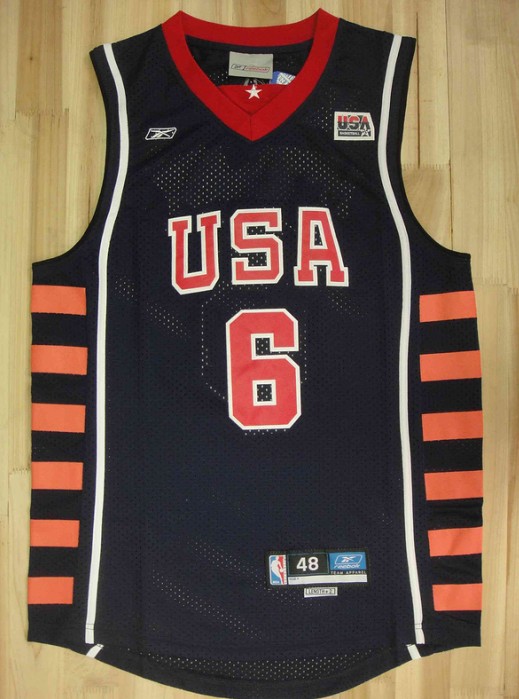 Reebok 2004 Olympic USA Dream Team Six 6 Tracy McGrady Blue Jersey