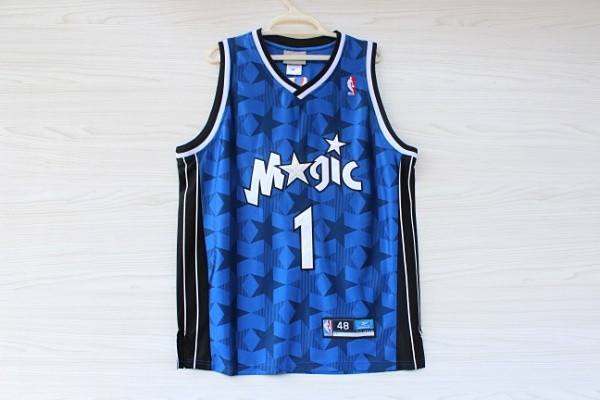 Reebok NBA Orlando Magic 1 Tracy McGrady New Rev30 Swingman Throwback Blue Star Jersey