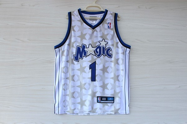 Reebok NBA Orlando Magic 1 Tracy McGrady New Rev30 Swingman Throwback White Star Jersey