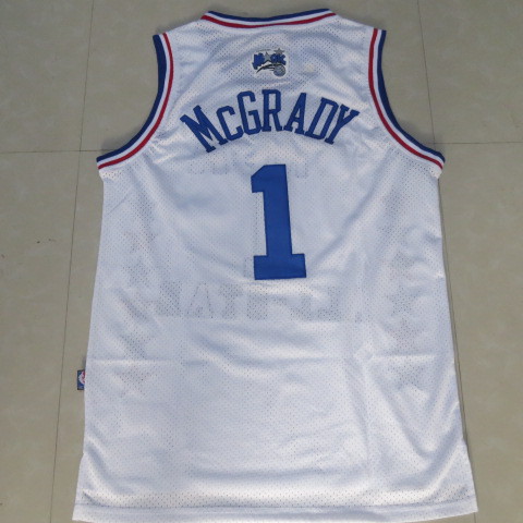 Reebok NBA Orlando Magic 1 Tracy McGrady Soul Throwback White 2003 All Star Jerseys