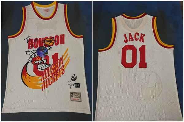 Rockets 01 Jack White Travis Scott Mitchell Ness Bleacher Report Jersey