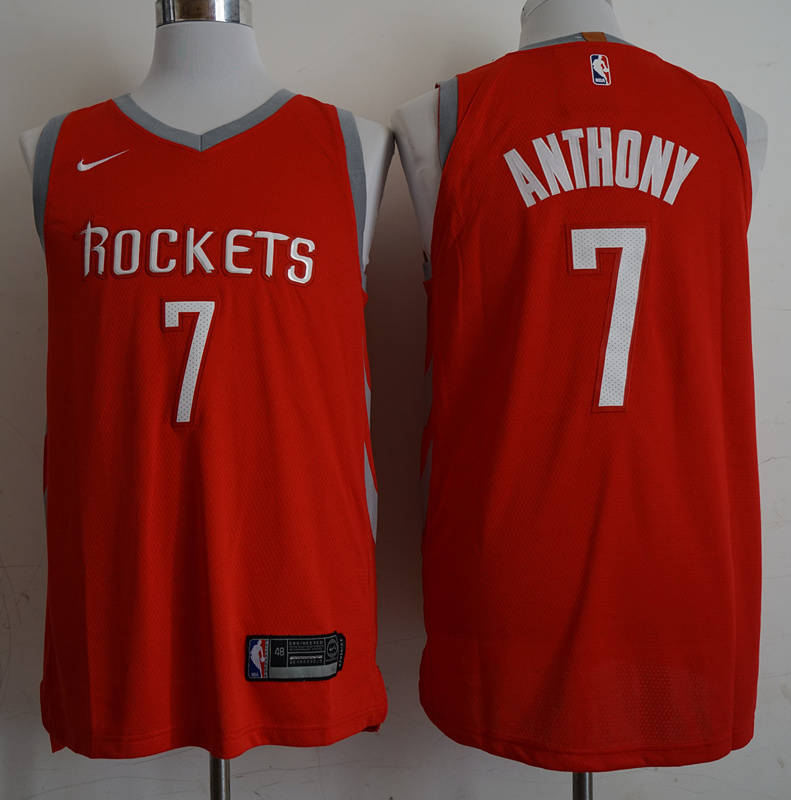 Rockets 7 Carmelo Anthony Red 2018 19  Authentic Jersey