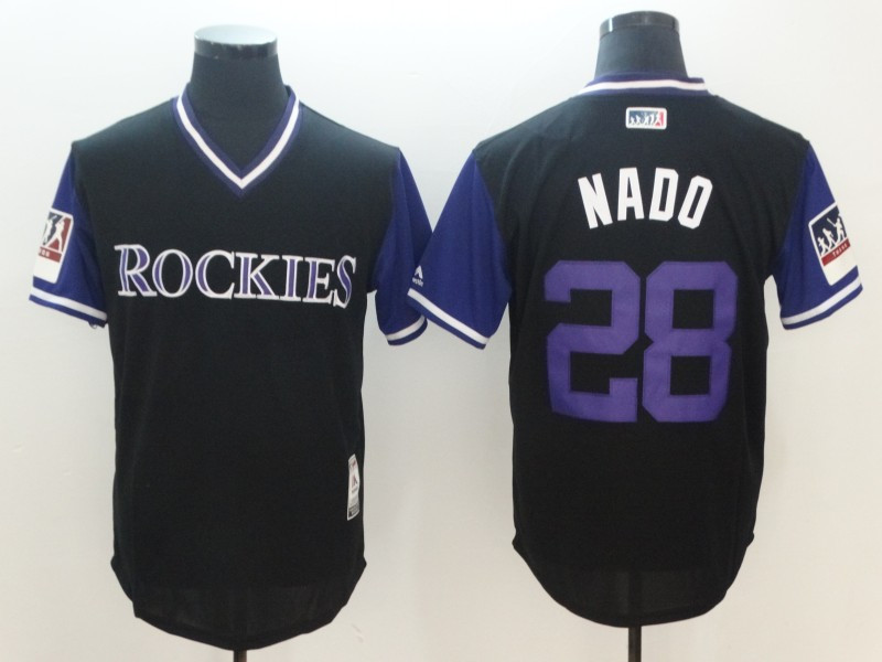 Rockies 28 Nolan Arenado Nado Black 2018 Players' Weekend Authentic Team Jersey