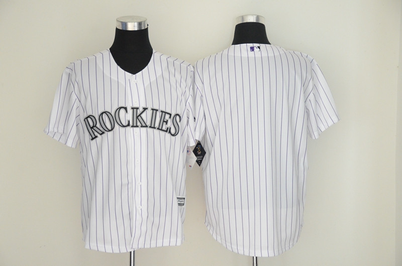 Rockies Blank White Cool Base Jersey