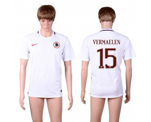 Roma 15 Vermaelen Away Soccer Club Jersey