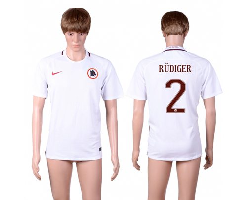 Roma 2 Rudiger Away Soccer Club Jersey