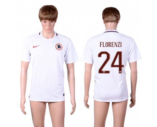 Roma 24 Florenzi Away Soccer Club Jersey