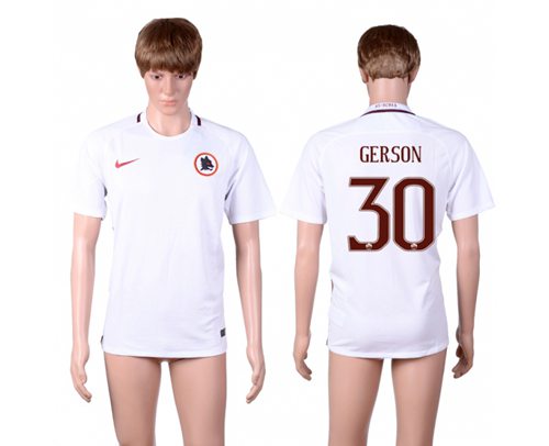 Roma 30 Gerson Away Soccer Club Jersey