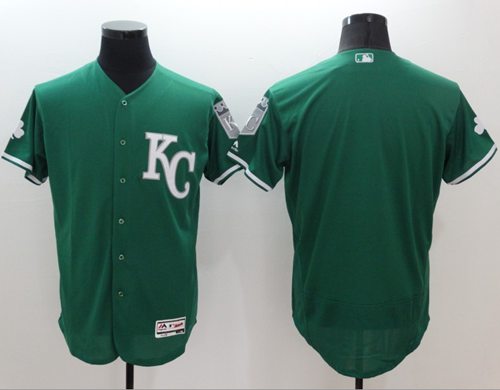 Royals Blank Green Celtic Flexbase Authentic Collection Stitched MLB Jersey