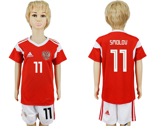 Russia 11 SMOLOV Youth 2018 FIFA World Cup Soccer Jersey