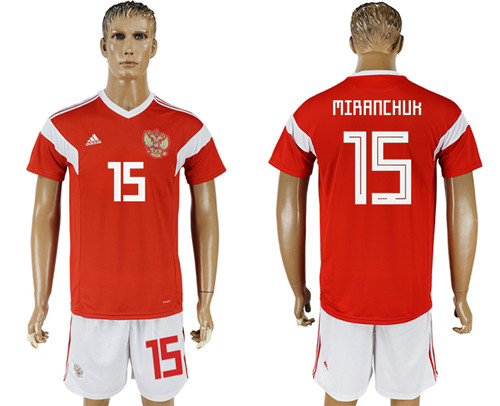 Russia 15 MIRANCHUK Home 2018 FIFA World Cup Soccer Jersey