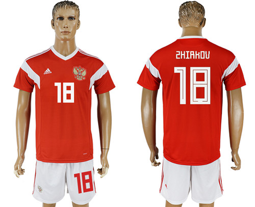 Russia 18 SHIRKOV Home 2018 FIFA World Cup Soccer Jersey