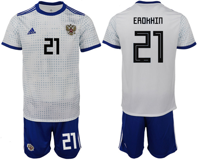 Russia 21 EROKHIN Away 2018 FIFA World Cup Soccer Jersey