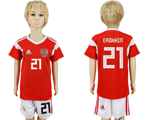 Russia 21 EROKHIN Youth 2018 FIFA World Cup Soccer Jersey