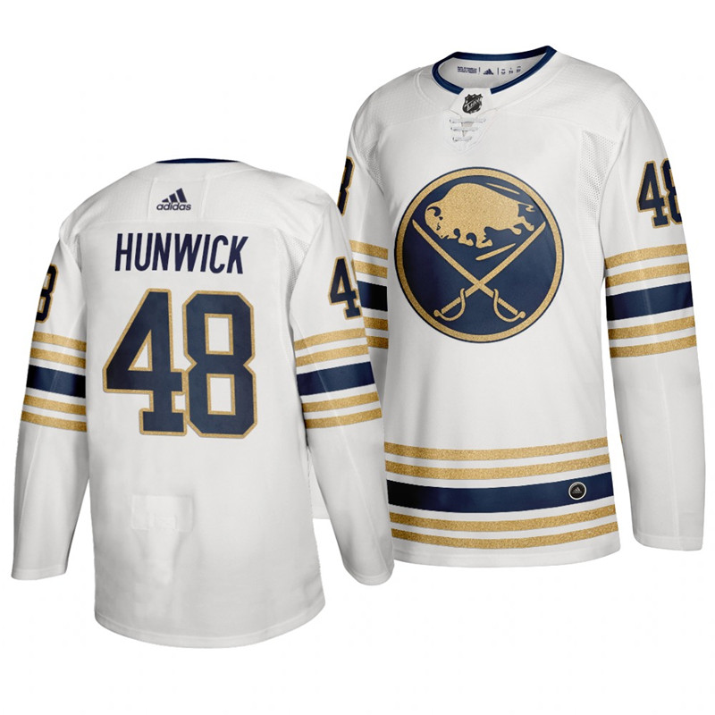 Sabres 48 Matt Hunwick White 50th anniversary Adidas Jersey