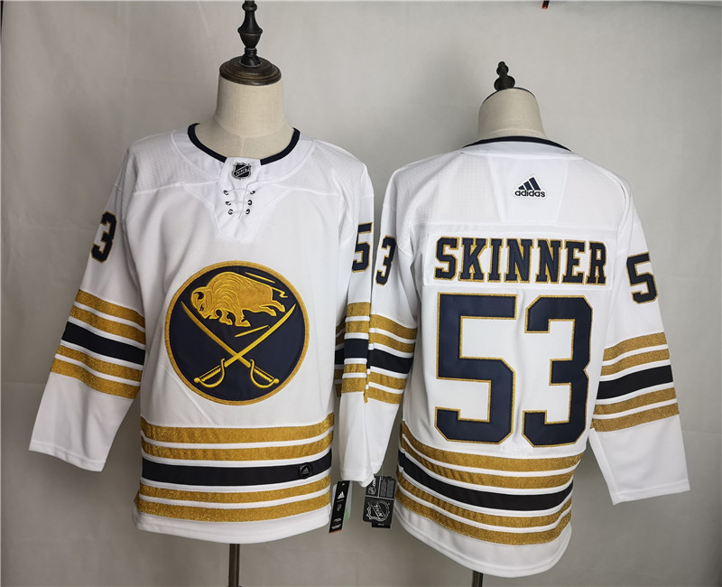 Sabres 53 Jeff Skinner White 50th anniversary Adidas Jersey