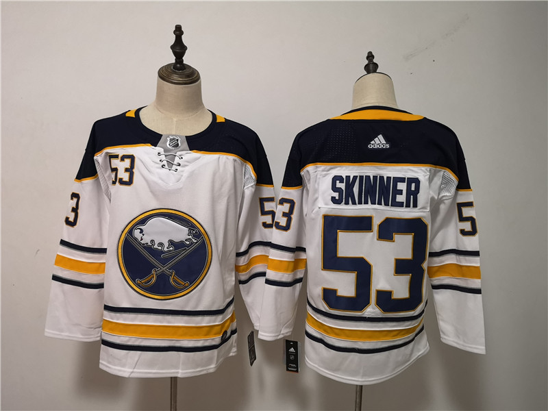 Sabres 53 Jeff Skinner White Adidas Jersey