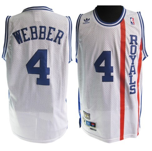 Sacramento Kings Webber 4 White Jerseys