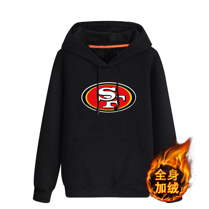 San Francisco 49ers Men's Winter Thicken NFL Pullover Hoodie