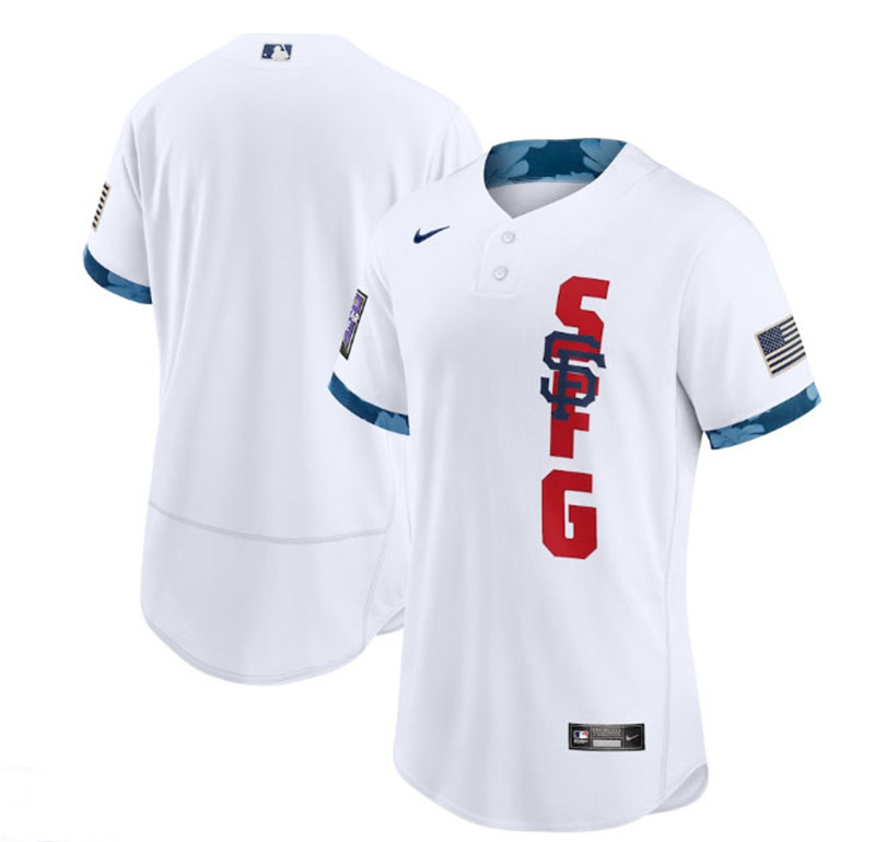 San Francisco Giants Blank White Nike 2021 MLB All Star Flexbase Jersey