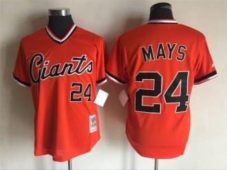 San Francisco Giants Mens Jerseys 24 Willie Mays Throwback Baseball Jerseys