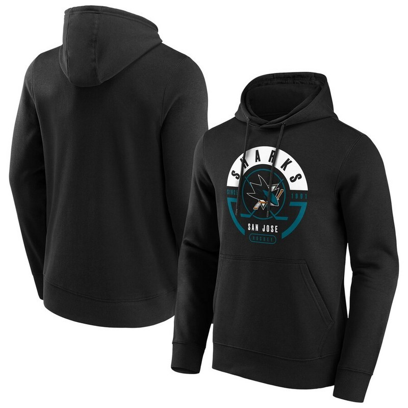 San Jose Sharks Fanatics Branded Block Party Hoodie Black Mens