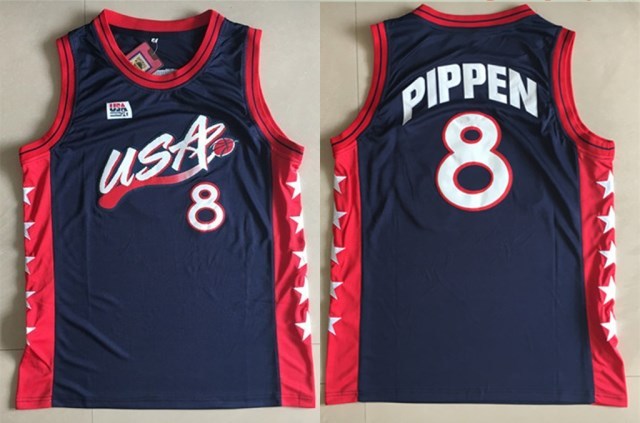 Scottie Pippen 1996 Atalanta olympics usa dream team usa Blue jersey