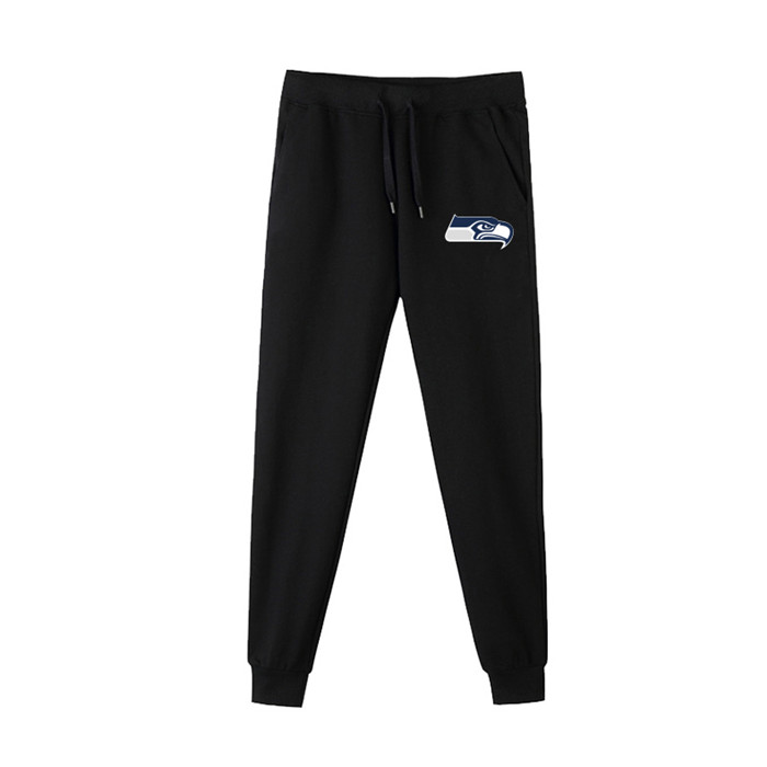 Seattle Seahawks Black Men's Winter Thicken NFL Sports Pant