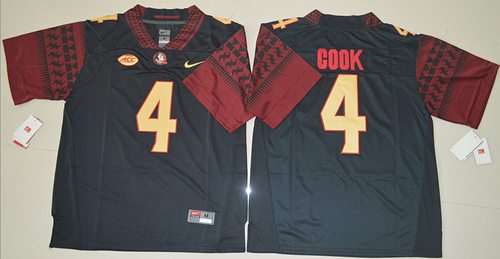 Seminoles 4 Dalvin Cook Black Stitched NCAA Jersey