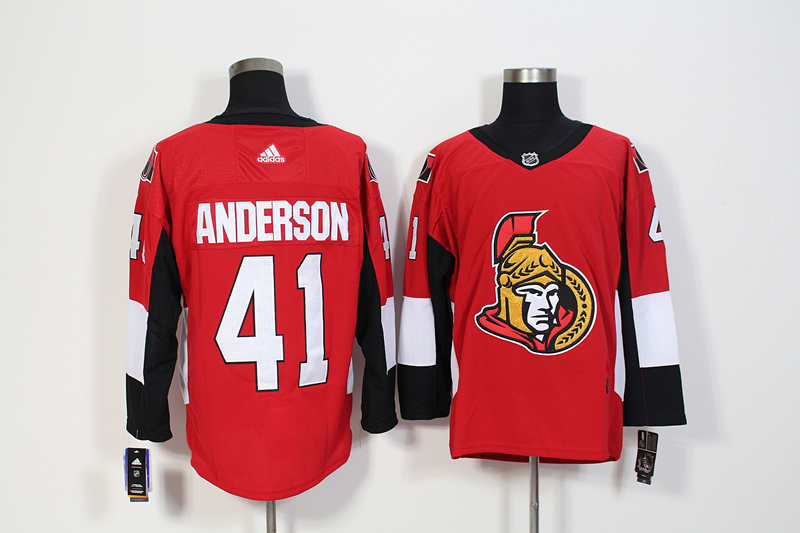 Senators 41 Craig Anderson Red  Jersey