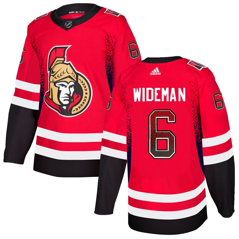 Senators 6 Chris Wideman Red Drift Fashion  Jersey