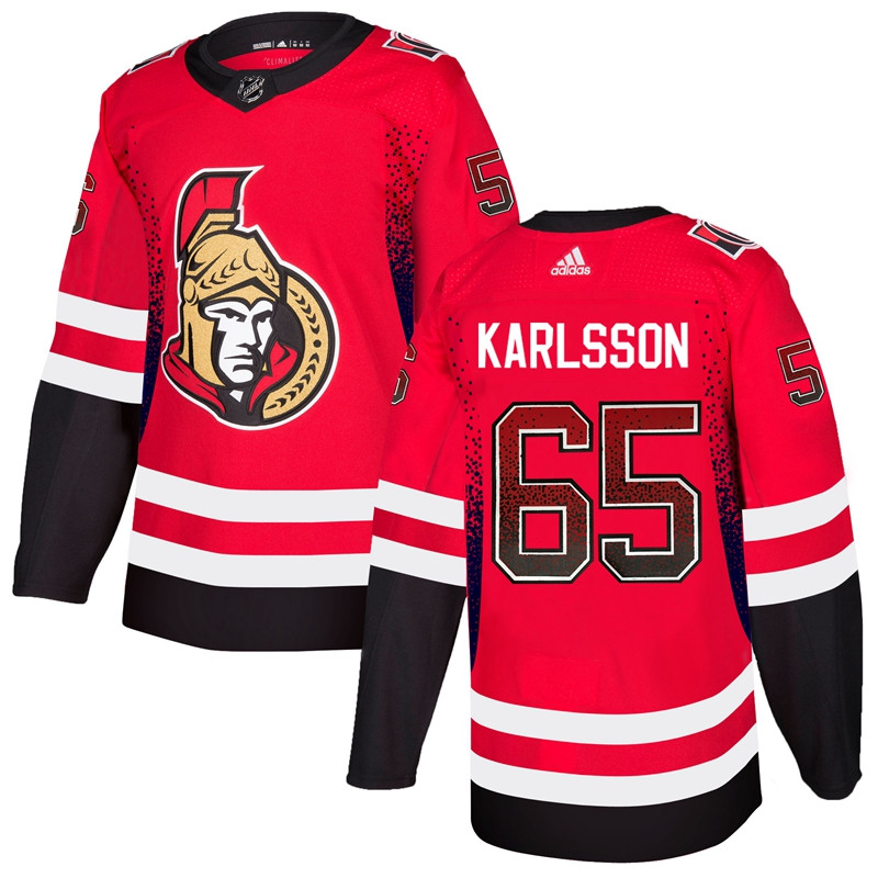 Senators 65 Erik Karlsson Red Drift Fashion  Jersey