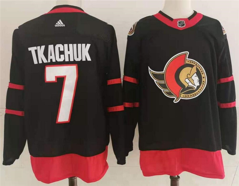 Senators 7 Brady Tkachuk Black 2020 New Adidas Jersey