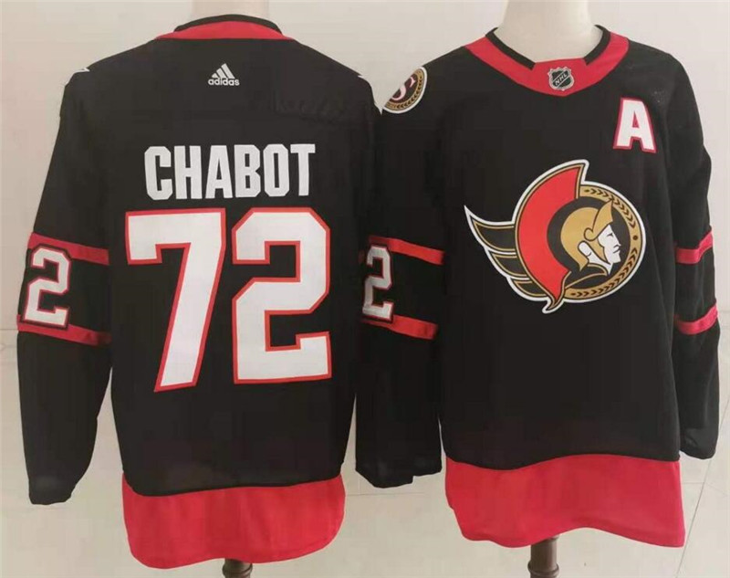 Senators 72 Thomas Chabot Black 2020 New Adidas Jersey