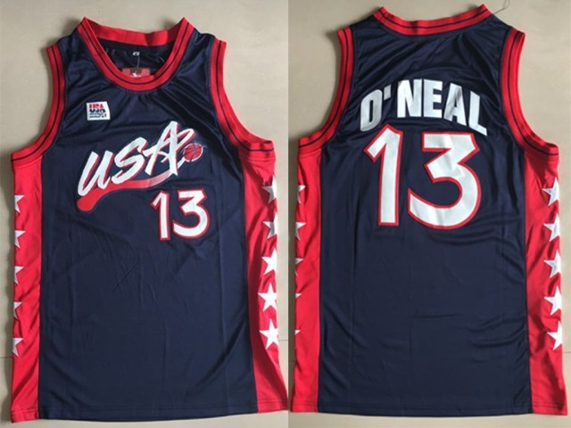 Shaquille Oneal 1996 Atalanta olympics usa dream team usa Blue jersey
