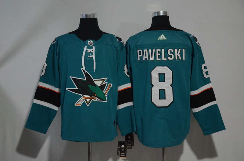 Sharks 8 Joe Pavelski Teal  Jersey