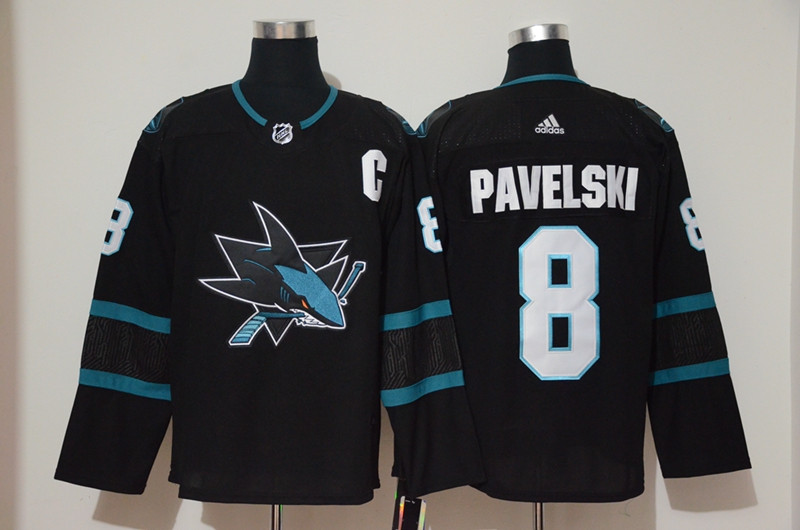 Sharks 8 John Pavelski Black  Jersey