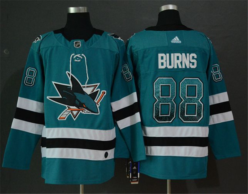 Sharks 88 Brent Burns Teal Drift Fashion  Jersey