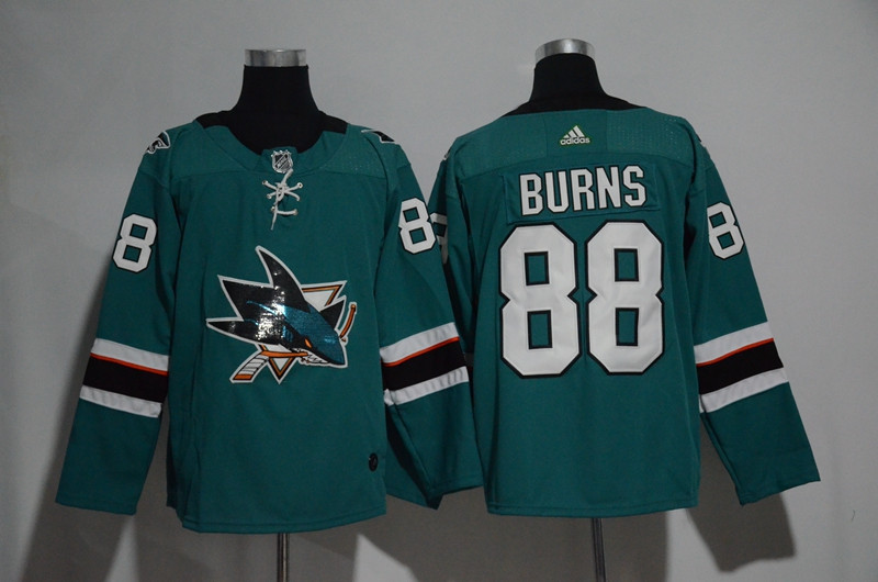 Sharks 88 Brent Burns Teal Glittery Edition  Jersey