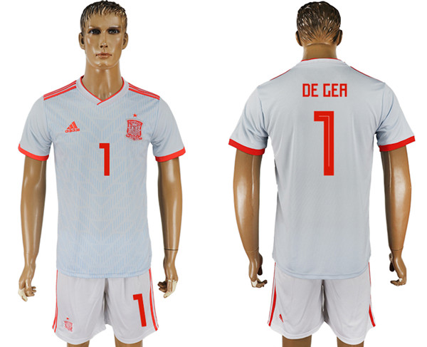 Spain 1 DE GER Away 2018 FIFA World Cup Soccer Jersey