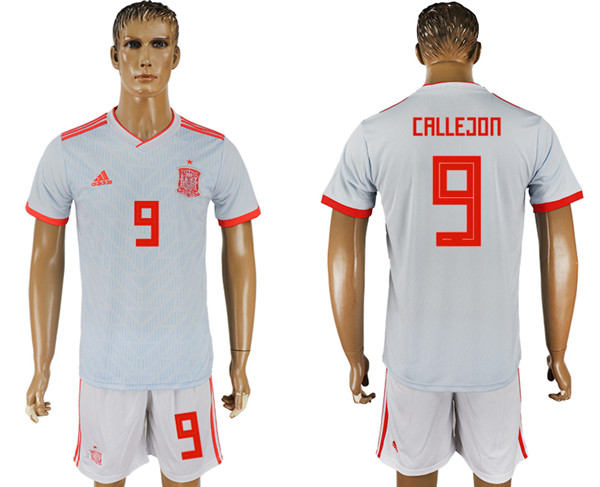 Spain 9 CALLEJON Away 2018 FIFA World Cup Soccer Jersey