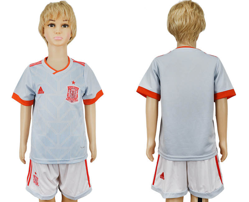 Spain Away Youth 2018 FIFA World Cup Soccer Jersey