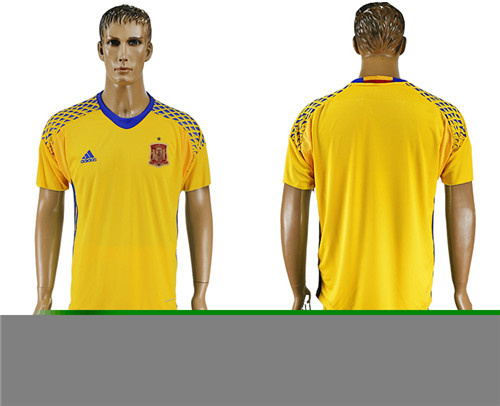 Spain Yellow Goalkeeper 2018 FIFA World Cup Soccer Jersey