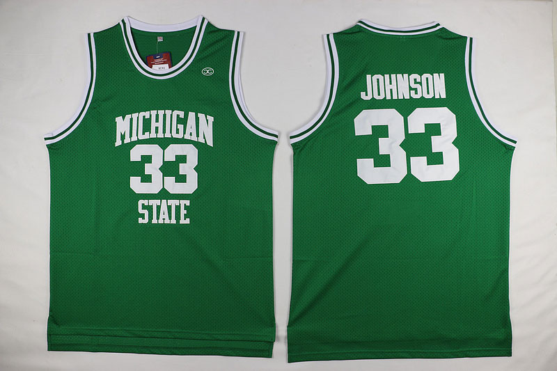 Spartans 33 Magic Johnson Green Stitched Hardwood Legends Basketball NCAA Jersey